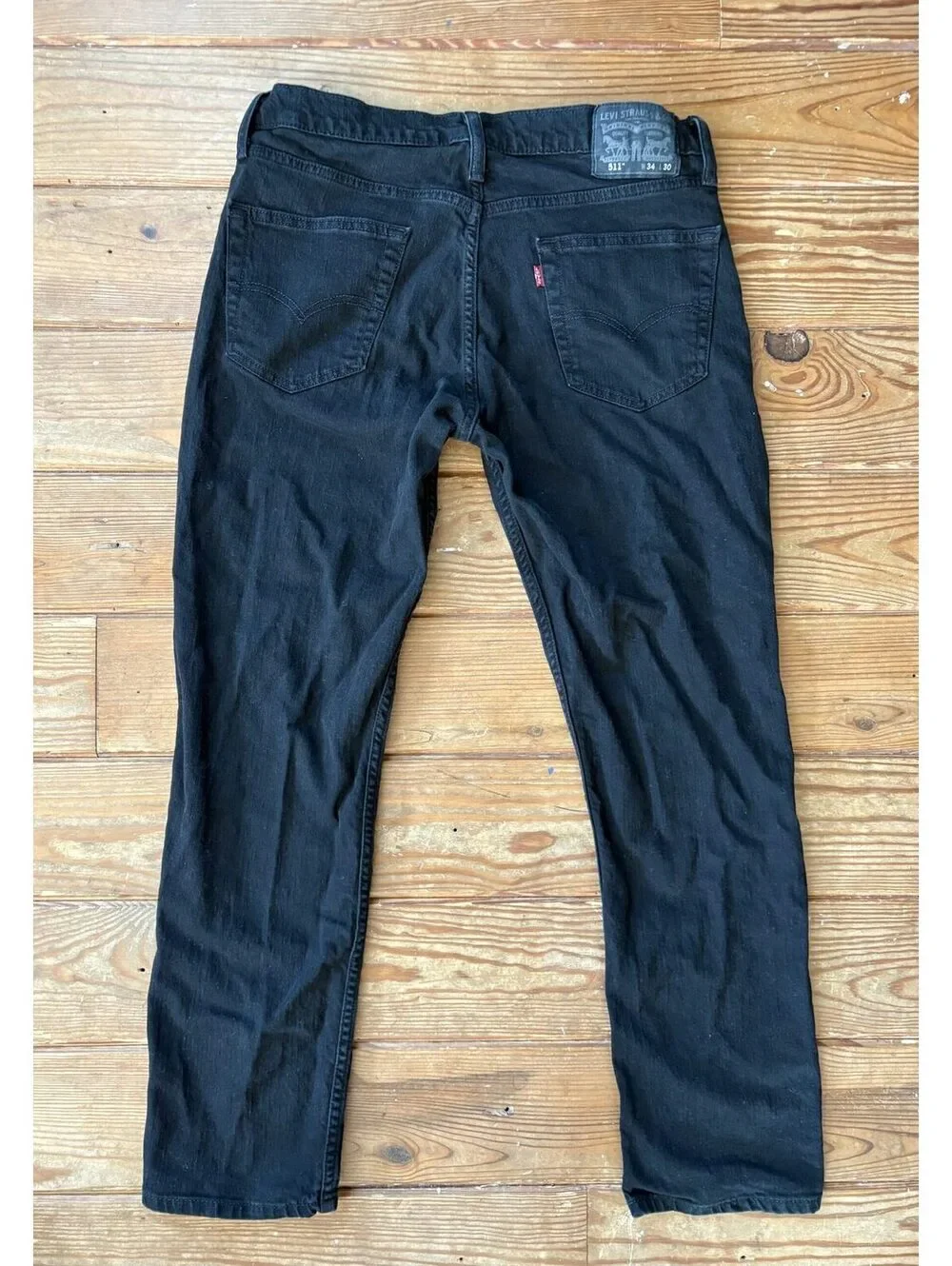 Levi's 511 Men's Slim Fit Black Jeans Stretch Denim W34 L30
